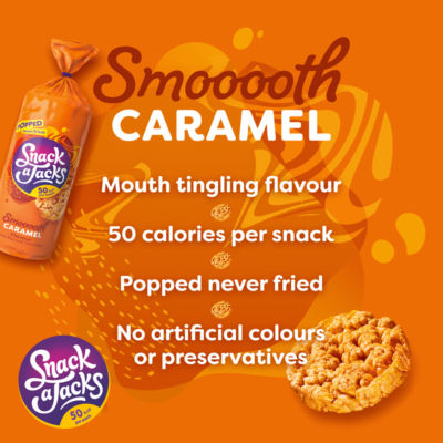 Snack A Jacks Jumbo Caramel Sharing Rice Cake Crisps 159g thumbnail 4
