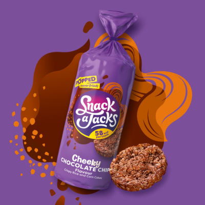 Snack A Jacks Jumbo Chocolate Chip Sharing Rice Cake Crisps 180g thumbnail 3