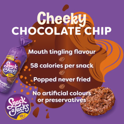 Snack A Jacks Jumbo Chocolate Chip Sharing Rice Cake Crisps 180g thumbnail 4