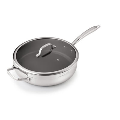 Metallic Stainless Steel Saute Pan thumbnail 2