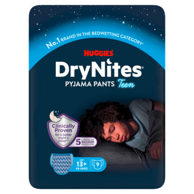 DryNites Boy Pyjama Pants for Bedwetting 13+ 48-60kgs x 9 pants thumbnail 2