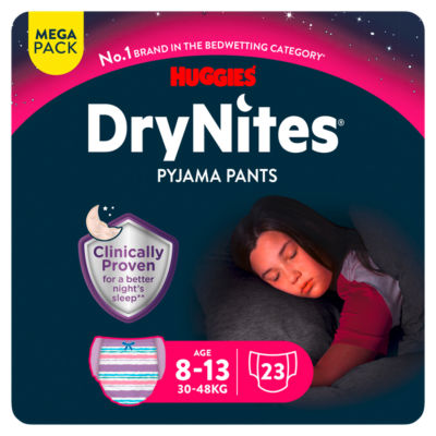 DryNites Bedwetting Pyjama Nappy Pants Girl - Age 8-13 MEGA Pack - 23 pants thumbnail 2