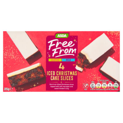 4 Christmas Cake Slices 205g
