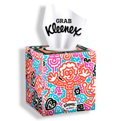 Kleenex Tissues Mr Doodle Design Cube Limited Edition