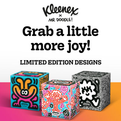 Tissues Mr Doodle NEW Limited Edition Cube – 48 Tissues per box thumbnail 3