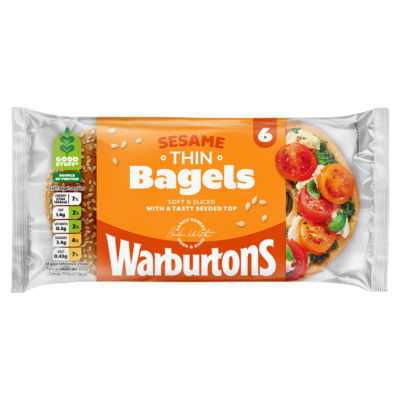 6 Sesame Thin Bagels