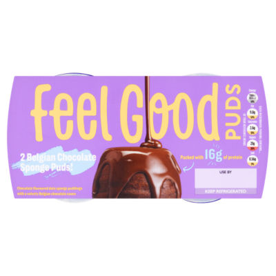 Belgian Chocolate Sponge Puds! 2 x 103g (206g)