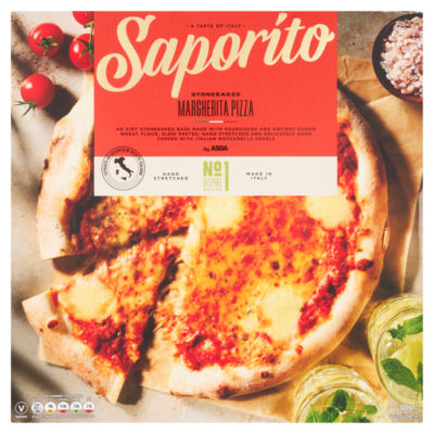 Saporito Stonebaked Margherita Pizza 380g thumbnail 2