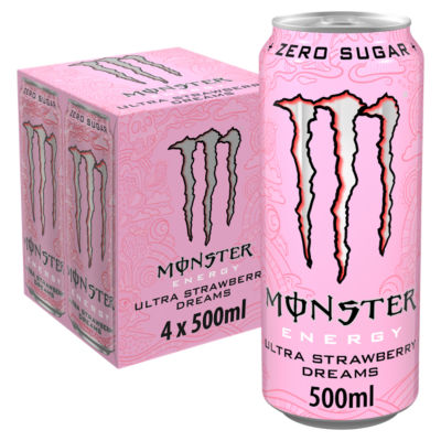 Drink Ultra Strawberry Dreams Zero Sugar 4 x 500ml