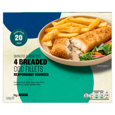 4 Breaded Cod Fillets 440g thumbnail 2