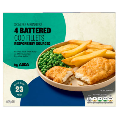 4 Battered Cod Fillets 440g thumbnail 2