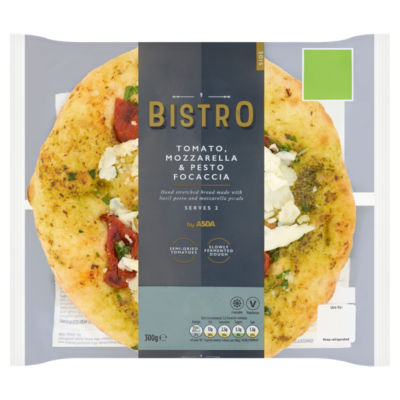 Bistro Tomato Mozzarella & Pesto Focaccia 300g thumbnail 2