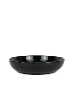 Solid Black Pasta Bowl