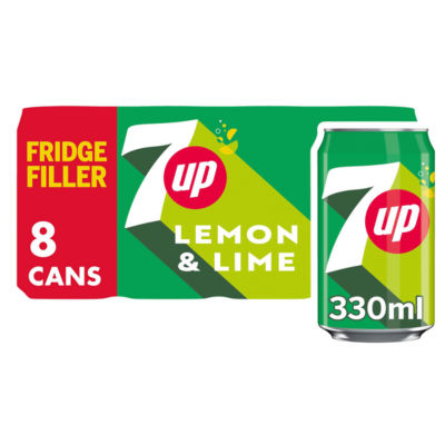 7UP Refreshing Lemon & Lime Taste Cans 8 x 330ml thumbnail 2