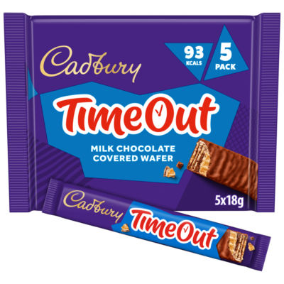 Cadbury Timeout Milk Chocolate Wafer Bar Multipack