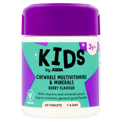 Kids Chewable Multivitamins & Minerals Berry Flavour 60 Tablets 3y+ thumbnail 2