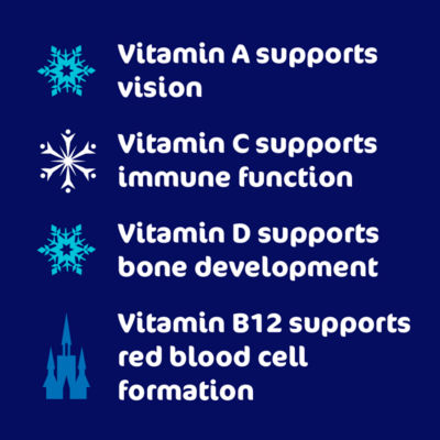 Disney Frozen Multivitamins 60 Character Shaped Strawberry Flavour Softies for Kids 3+ thumbnail 3
