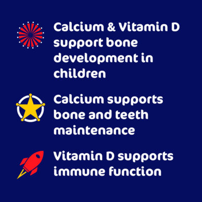 Calcium & Vit D Bones & Teeth 60 Character Shaped Strawberry Flavour Softies for Kids 3+ thumbnail 3