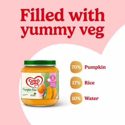 Pumpkin Rice Baby Food Snack Jar, 6+ Months, 125g thumbnail 4