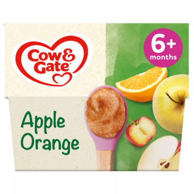 Apple Orange & Acerola Baby Food Fruit Pot , 6+ Months, 4x100g thumbnail 2