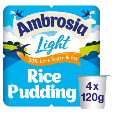 Light Low Fat & Reduced Sugar Rice Pudding Dessert Snack Pots 4 x 120g thumbnail 2