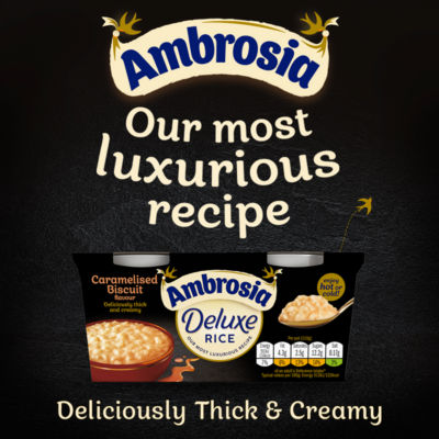 Deluxe Caramelised Biscuit Rice Pudding Dessert Snack Pots 2 x 110g thumbnail 3