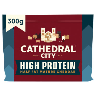 High Protein Half Fat Mature Cheddar Cheese 300g thumbnail 2