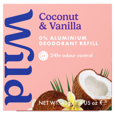 Refillable Natural Deodorant Refill Coconut & Vanilla  - Aluminium Free - 40g thumbnail 2