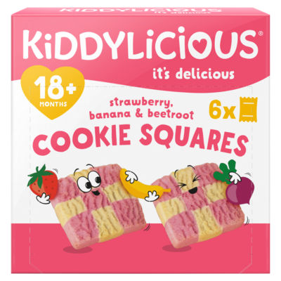 Strawberry, Banana & Beetroot Cookie Squares 18+ Months 6 x 24g (144g) thumbnail 2