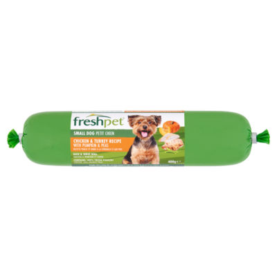 Small Dog Grilled Chicken & Turkey with Pumpkin & Peas Fresh Dog Food 400g thumbnail 2