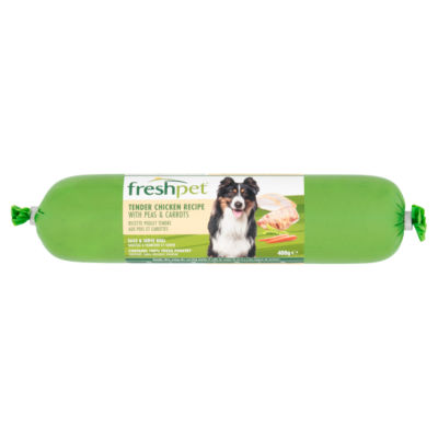 Tender Chicken with Peas & Carrots Fresh Dog Food Roll 400g thumbnail 2