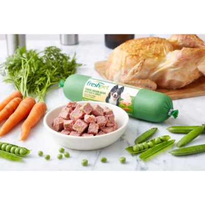 Tender Chicken with Peas & Carrots Fresh Dog Food Roll 400g thumbnail 3