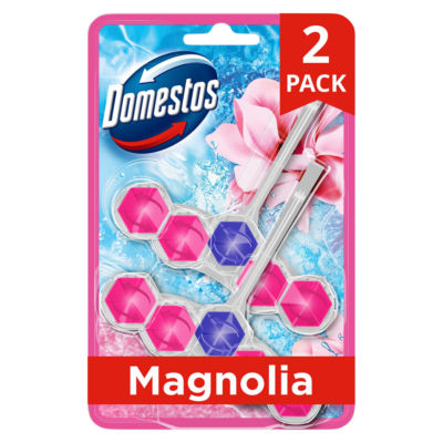 Domestos Power 5 Toilet Rim Blocks Magnolia 2x 50 g