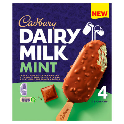 Dairy Milk Mint Ice Cream 4 x 90ml (360ml) thumbnail 2