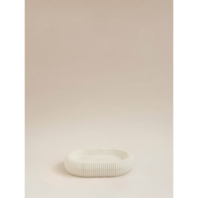 Natural Sandstone Ribbed Soap Dish