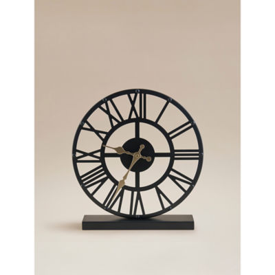 Black Skeleton Mantel Clock