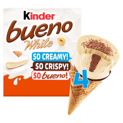 Bueno White Ice Cream Cones 4x90ml thumbnail 2