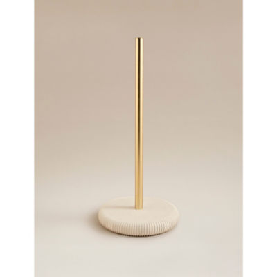 Natural Sandstone Ribbed Toilet Roll Stand