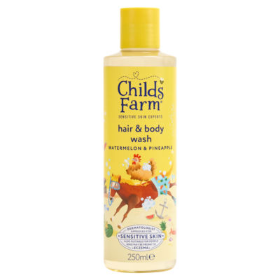 Watermelon & Pineapple Hair & Body Wash 250ml Gentle Tear-Free Formula for Kids, Babies & Sensitive Skin