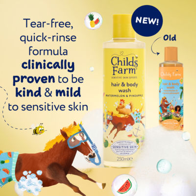 Watermelon & Pineapple Hair & Body Wash 250ml Gentle Tear-Free Formula for Kids, Babies & Sensitive Skin thumbnail 3