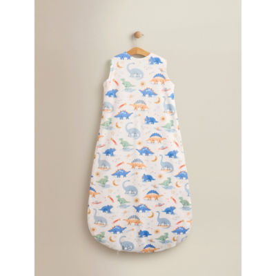 Blue & White Dino Cotton Sleep Bag 2.5 Tog thumbnail 4