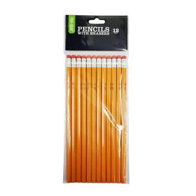Yellow Plastic Pencils - 12 Pack