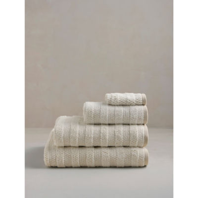 Stacey Solomon Neutral Textured Cotton Towel Range 50x90cm thumbnail 4