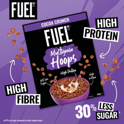 Chocolate Multigrain Hoops High Protein Breakfast Cereal 350g thumbnail 3