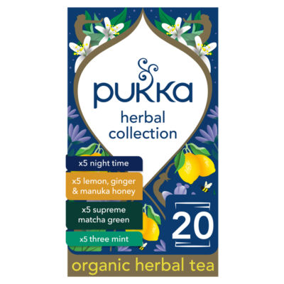 Pukka Organic Herbal Tea Collection, 4 Best Seller Flavours x20 Tea Bags