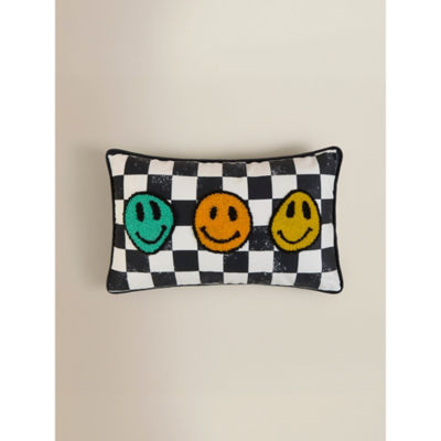 Checkerboard Smiley Face Cushion thumbnail 2