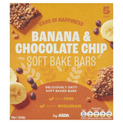 Banana & Chocolate Chip Soft Bake Bars 5 x 35g thumbnail 2