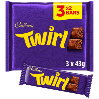 Twirl Milk Chocolate 3 Pack Multipack 129 g thumbnail 2