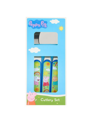 Peppa Pig 3pc reusable cutlery set