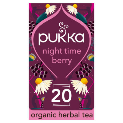 Pukka Organic Night Time Berry Herbal Tea x20 Compostable Sleep Tea Bags